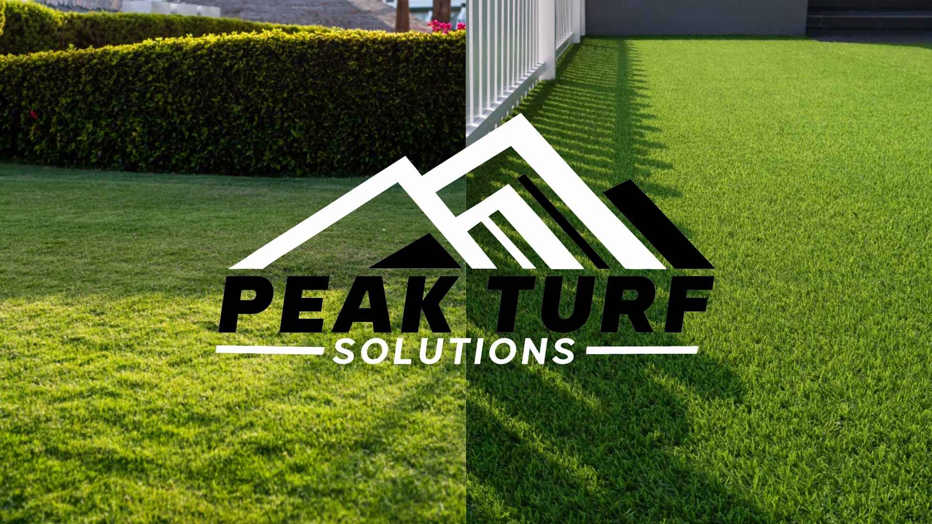 Side-by-side comparison of artificial turf and natural grass in Colorado Springs